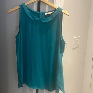 Sleeveless teal Blouse